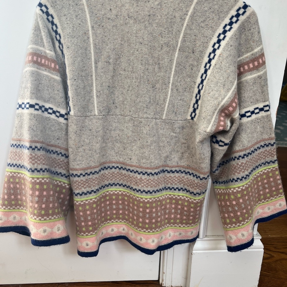 Sundance Fair Isle Cashmere Kimono Cardigan Small - Picture 3 of 3